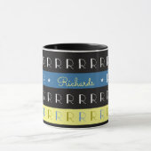 Coole und stilvolle Typografie-Tasse mit anfänglic Tasse (Zentrum)