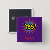 Coole und trendige Kunst Button (Vorne & Hinten)