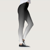 Coole und trendige Schwarz-Weiß-Strahlung Leggings (Rechts)