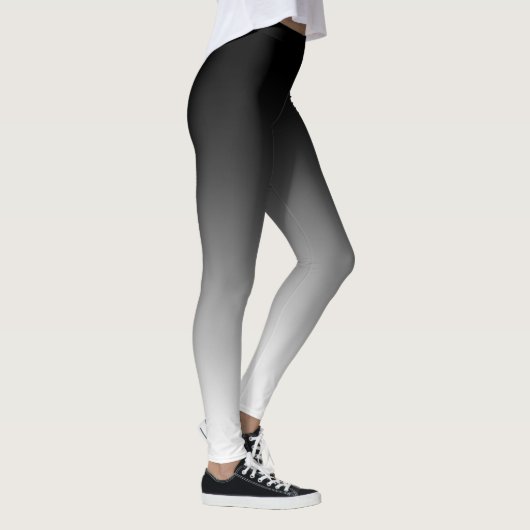 Coole und trendige Schwarz-Weiß-Strahlung Leggings (Rechts)