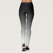 Coole und trendige Schwarz-Weiß-Strahlung Leggings (Rückseite)