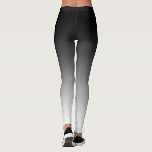 Coole und trendige Schwarz-Weiß-Strahlung Leggings (Rückseite)