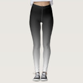 Coole und trendige Schwarz-Weiß-Strahlung Leggings (Vorderseite)