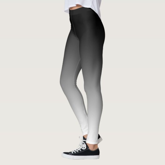 Coole und trendige Schwarz-Weiß-Strahlung Leggings (Links)