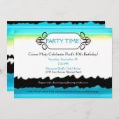 Coole und zeitgemäße Farbtafel Einladung (Vorne/Hinten)