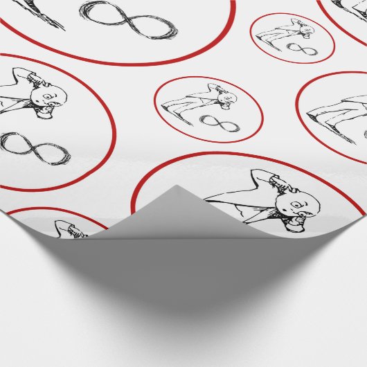 Coole Unendlichkeit Symbol Philosophisches Papier Geschenkpapier (Ecke)