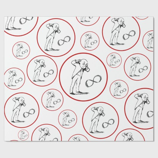 Coole Unendlichkeit Symbol Philosophisches Papier Geschenkpapier (Flach)