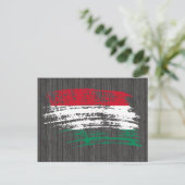 Coole ungarische Flagge Postkarte (Stehend Vorderseite)
