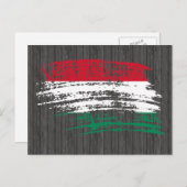 Coole ungarische Flagge Postkarte (Vorne/Hinten)