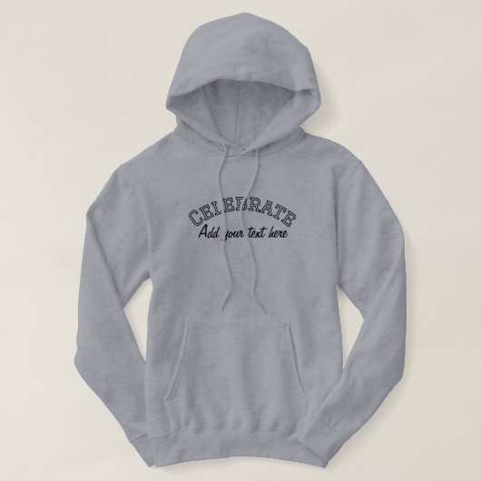 Coole Uni Moderner Text zelebriert Männer Hoodie (Design vorne)