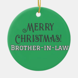 Coole Uni Text frohe Weihnachtsbruder im Gesetz Keramik Ornament