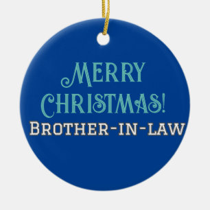 Coole Uni Text frohe Weihnachtsbruder im Gesetz Keramik Ornament