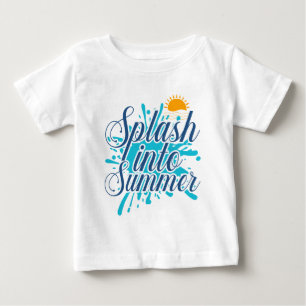 Coole Unisex-Begrüßung Sommerwortkunst Baby T-shirt