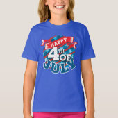 coole unisex Happy 4. Juli T-Shirt (Vorderseite)