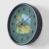 coole Unisex-Kids Dinosaurier Große Uhr (Winkel)