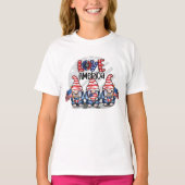 coole unisex Patriotische Gnome T-Shirt (Vorderseite)
