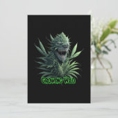 coole Unkraut-Pflanze für den Druck "Growing Wild" Einladung (Stehend Vorderseite)