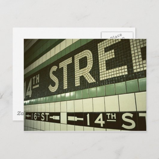 Coole Untergrundbahn Postkarte (Vorne/Hinten)