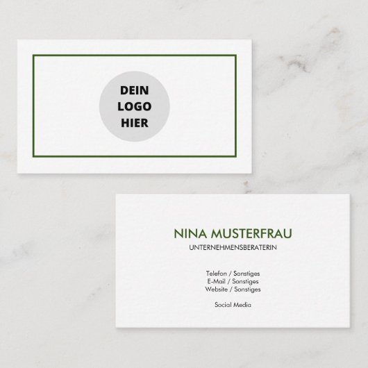 Coole Unternehmen Visitenkarten-Vorlage - Visitenkarte (Vorne/Hinten)