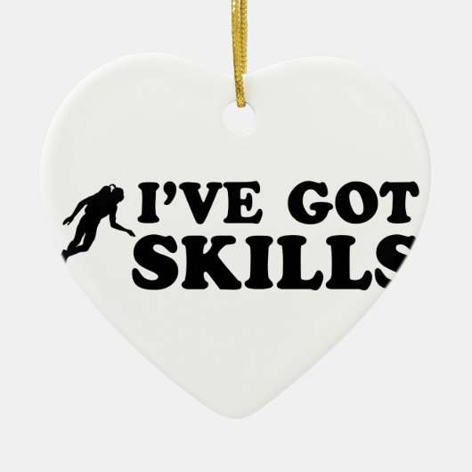 coole Unterwasseratemgerättauchenentwürfe Keramik Ornament (Vorne)