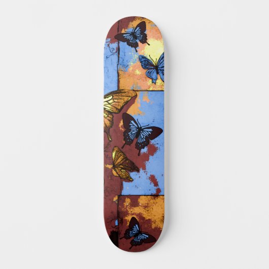 Coole Urban Street Art Inspiriert Grunge Butterfli Skateboard (Vorderseite)