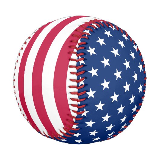 Coole US-amerikanische Flaggen Streifen 4. Juli Baseball (Schrägansicht)