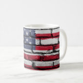 Coole US-Flaggengestaltung Kaffeetasse (VorderseiteRechts)
