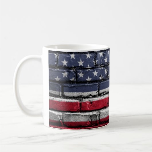 Coole US-Flaggengestaltung Kaffeetasse (Links)