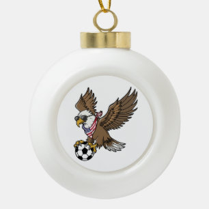 Coole USA-Fußball-Adler-Sonnenbrille Vintage Patri Keramik Kugel-Ornament