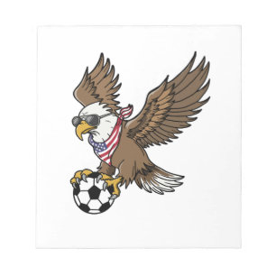 Coole USA-Fußball-Adler-Sonnenbrille Vintage Patri Notizblock