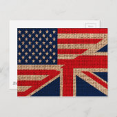 Coole usa Gewerkschaft Jack Flags begraben Texteff Postkarte (Vorne/Hinten)