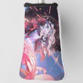 Coole Vaporwave-Statue von David in Pink Golf Headcover (Rotieren 90)