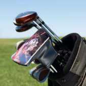 Coole Vaporwave-Statue von David in Pink Golf Headcover (In Situ)