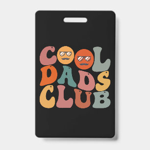 Coole Väter Club Vater Vatertag Retro Groovy Ausweis