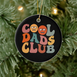 Coole Väter Club Vater Vatertag Retro Groovy Keramik Ornament