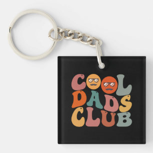 Coole Väter Club Vater Vatertag Retro Groovy Schlüsselanhänger