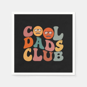 Coole Väter Club Vater Vatertag Retro Groovy Serviette