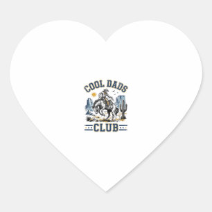 Coole Väter Club Vintage Cowboy Western Hemd Desig Herz-Aufkleber