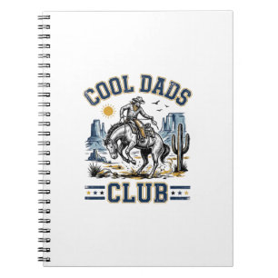 Coole Väter Club Vintage Cowboy Western Hemd Desig Notizblock