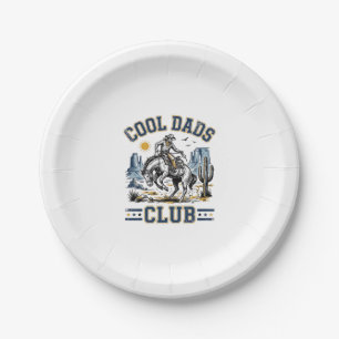 Coole Väter Club Vintage Cowboy Western Hemd Desig Pappteller