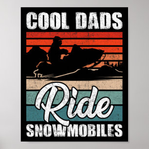 Coole Väter fahren Snowmobile - Pater Snowcross Mo Poster