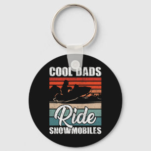 Coole Väter fahren Snowmobile - Pater Snowcross Mo Schlüsselanhänger