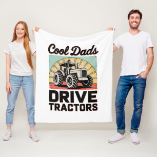 Coole Väter fahren Traktoren Farmer Vatertag Dad Fleecedecke