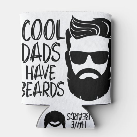 coole Väter haben Bärte Dosenkühler (Rückseite)