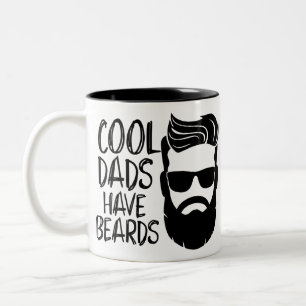 coole Väter haben Bärte Zweifarbige Tasse