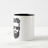 coole Väter haben Bärte Zweifarbige Tasse (Mittel)