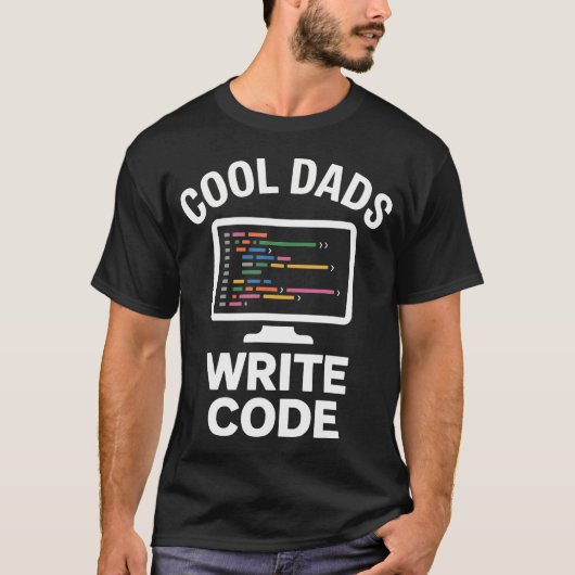 Coole Väter schreiben lustigen Programmierer-Code T-Shirt (Vorderseite)