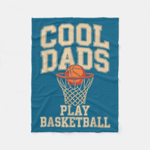 Coole Väter spielen Basketball Kunstwerk Fleecedecke