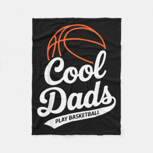 Coole Väter spielen Basketball Vater Grafik Kunst Fleecedecke