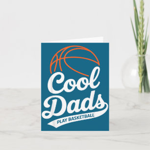 Coole Väter spielen Basketball-Vater-Illustration Karte